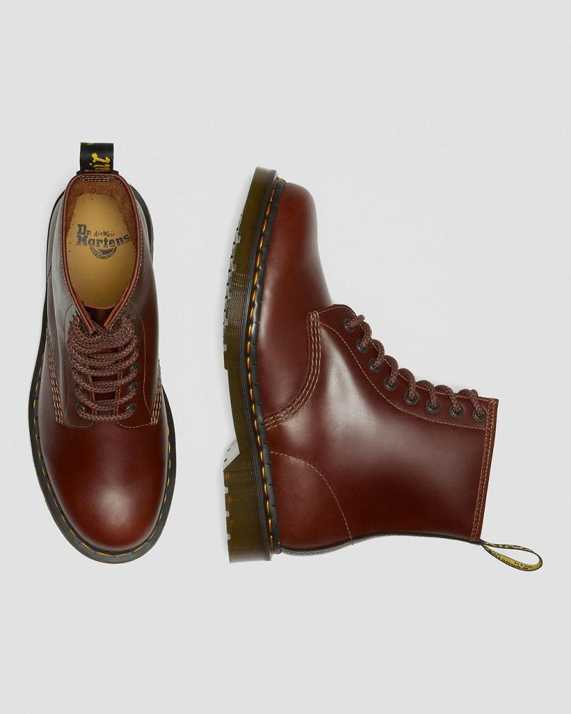 Dr Martens 1460 Men's Abruzzo Læder Snørestøvler Herre Brune Sort | DK 516JPQ